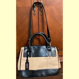 Tignanello Black and Cream Color. Satchel